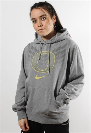 grey nike tick hoodie