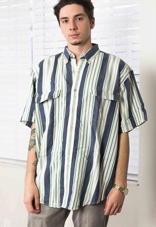 VINTAGE REGATTA STRIPED SHIRT 90S L 10