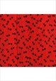 VINTAGE RED & BLACK PATTERNED IMPRESSIONS BLOUSE - M