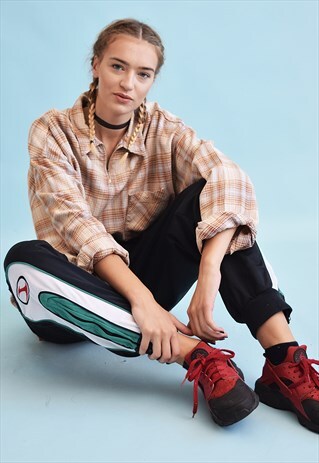 90'S RETRO PLAID WORKWEAR OVERSIZED DADS JUMPER