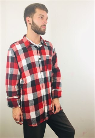 VINTAGE 90S CHECK FLANNEL SHIRT