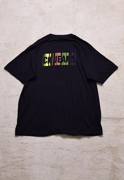 Vintage 90s Calvin Klein Black Double Print T Shirt