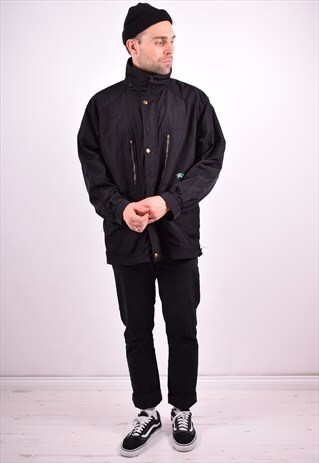 FILA MENS VINTAGE JACKET XL BLACK 90'S