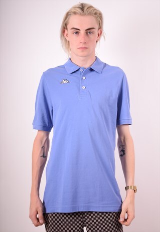KAPPA MENS VINTAGE POLO SHIRT MEDIUM PURPLE 90S