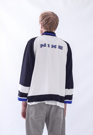 VINTAGE MENS NIKE TRACK TOP BIG LOGO JACKET