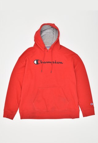 VINTAGE CHAMPION HOODIE JUMPER RED