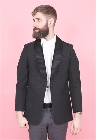 VINTAGE BLACK BLAZER JACKET /R5127