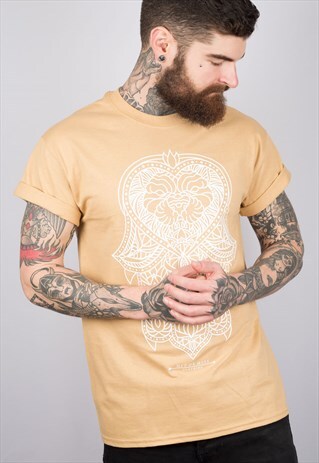 HAMSA LION MUSTARD T-SHIRT