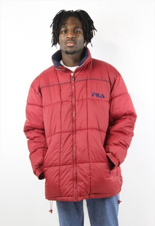 VINTAGE FILA RED PADDED SPORTS JACKET