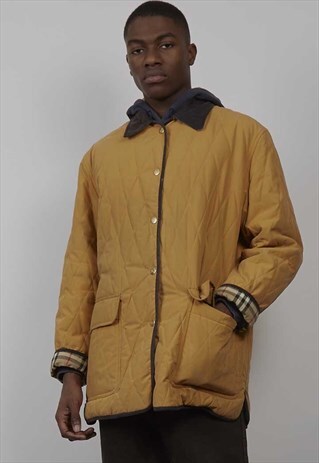 VINTAGE 80'S BURBERRYS MUSTARD QUILTED JACKET