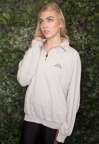 KAPPA 1/4 ZIP FLEECE SWEATSHIRT