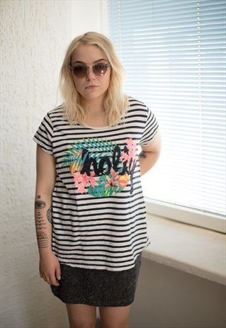 VINTAGE 90'S STRIPED COTTON T-SHIRT