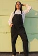 Casual Fit Black Dungarees 