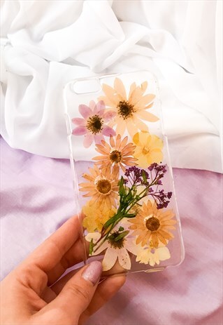 HANDMADE PHONE CASE/ PHONE COVER WITH REAL PRESSED FLOWERS