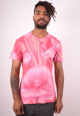 GIANFRANCO FERRE MENS VINTAGE T-SHIRT TOP MEDIUM PINK 90S