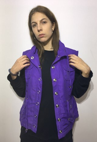 VINTAGE 90' OLDSCHOOL AMAZING PURPLE VEST