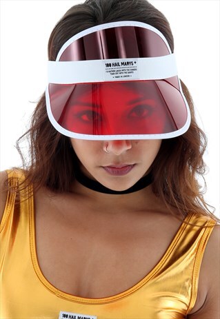 FESTIVAL WEAR RED SUN VISOR