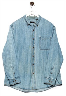 Vintage Covington Denim Shirt Chest Pocket Blue