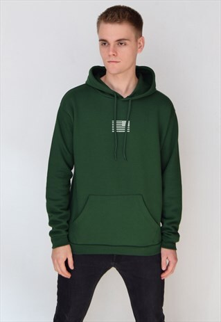 GREEN AMERICAN FLAG (WHITE) HOODIE