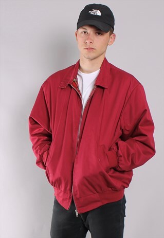 VINTAGE CHECK LINED HARRINGTON JACKET