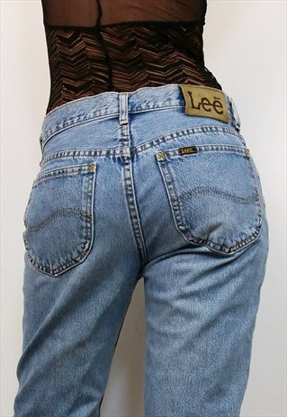 VINTAGE 90'S REGULAR WAIST LIGHT STONEWASH LEE JEANS