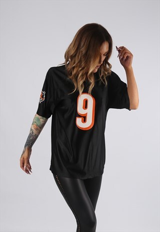 VINTAGE NFL T-SHIRT FOOTBALL JERSEY TOP FITTED 14 - 16 (EDH)
