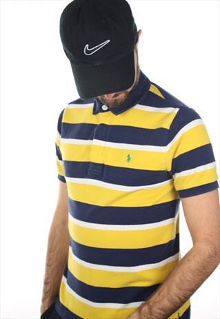 VINTAGE RALPH LAUREN STRIPED POLO SHIRT TOP