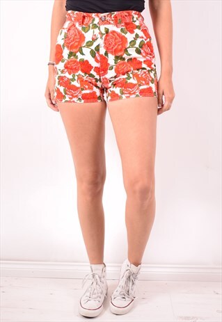 MOSCHINO WOMENS VINTAGE SHORTS W28 MULTI FLORAL 90S