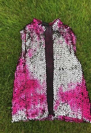 VINTAGE Y2K SEQUIN WAISTCOAT BLOUSE
