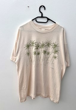 Vintage Las Vegas beige tourist T-shirt XL single stitch 