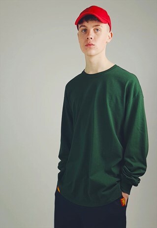 FMC OVERSIZED BAGGY T-SHIRT LONG SLEEVE FOREST GREEN