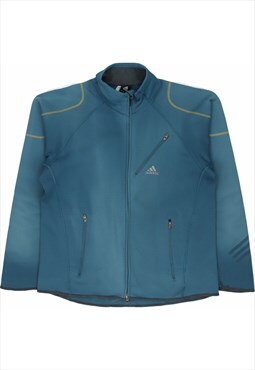 Vintage 90's Adidas Windbreaker Spellout Zip Up
