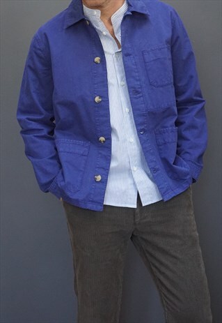 FIELD JACKET IN BLUE TWILL