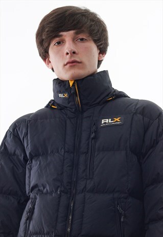 VINTAGE RLX POLO RALPH LAUREN PUFFER WINTER COAT BLACK