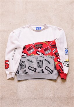 2015 Adidas Originals x Nigo 25 White Print Sweater