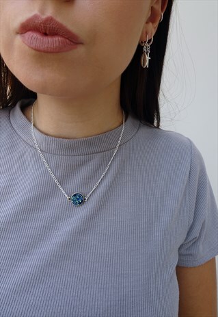 BLUE DRUZY NECKLACE
