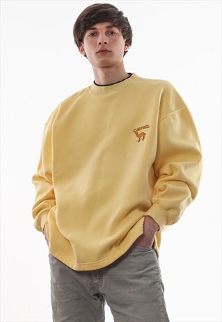 VINTAGE CAMEL CREW NECK 90S YELLOW