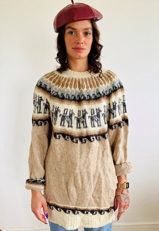 OVERSIZED FAIR ISLE JUMPER