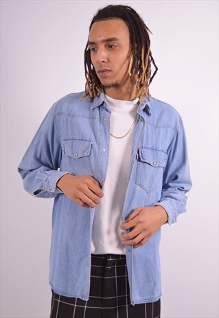 VINTAGE LEVI'S DENIM SHIRT BLUE