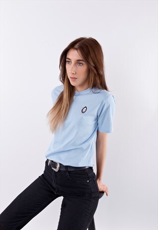 BABY BLUE EMBROIDERY T-SHIRT