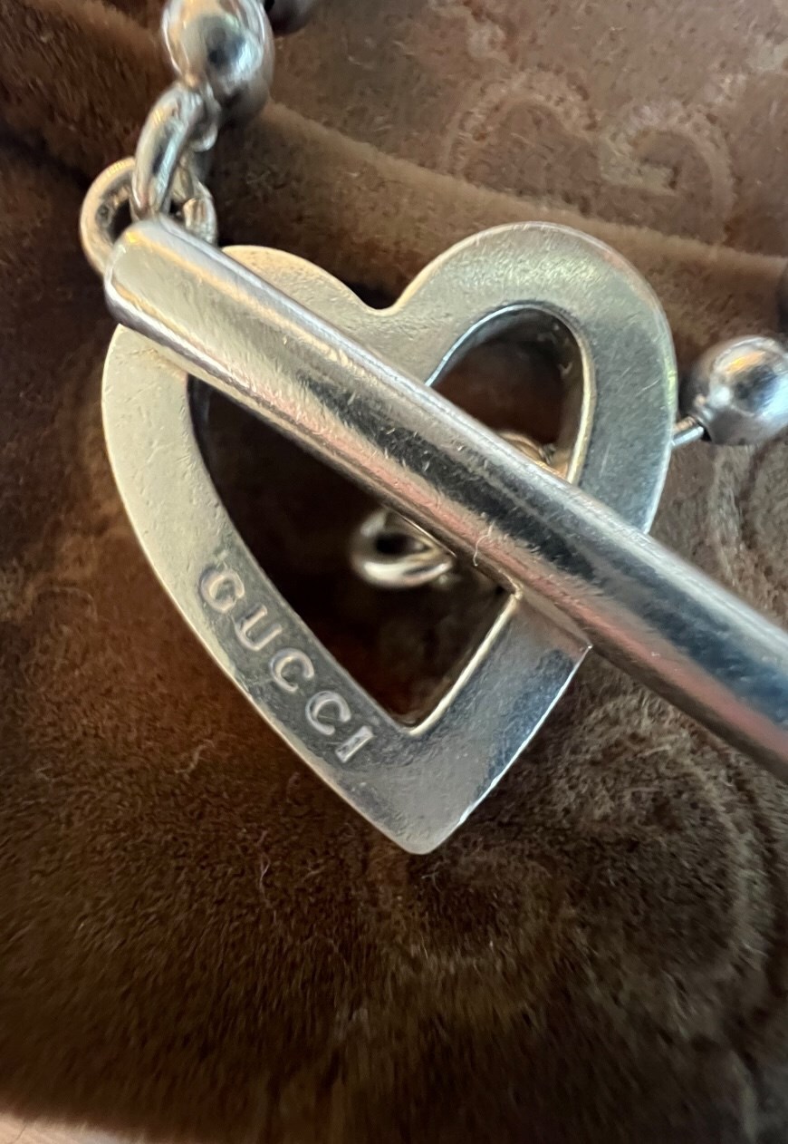 Gucci heart hot sale toggle necklace