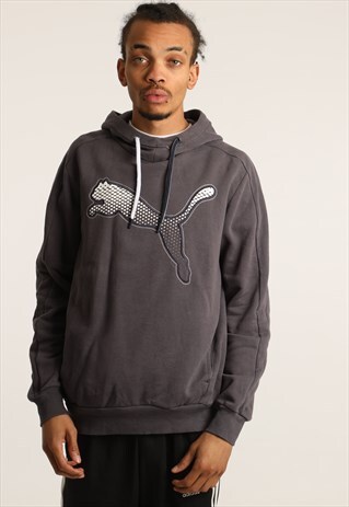 VINTAGE PUMA EMBROIDERED LOGO HOODIE
