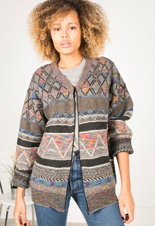 LAST UNIT SALE / VINTAGE 80S CASUAL KNIT CARDIGAN