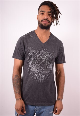 HARD ROCK CAFE MENS VINTAGE T-SHIRT TOP MEDIUM GREY 90S