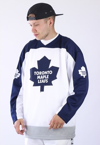 MENS VINTAGE OFF THE BEACH MAPLE LEAFS JERSEY SHIRT NHL