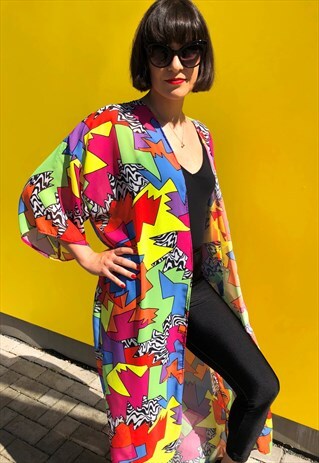 PRINT CLASH KIMONO