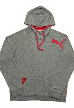 Puma Vintage Ladies Grey & Red Hoodie