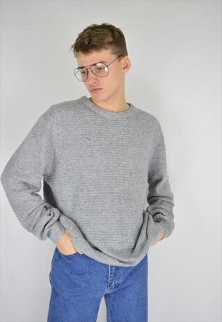 VINTAGE GREY CLASSIC OVERSIZE 80'S SWEATSHIRT
