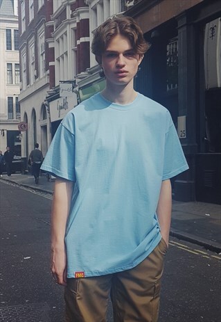 FMC PLAIN OVERSIZED T-SHIRT LIGHT BLUE