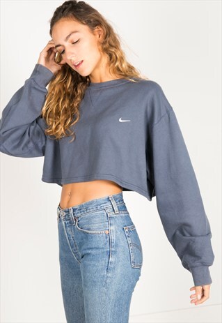 VINTAGE 90S NIKE CROP SWEATSHIRT/ R462
